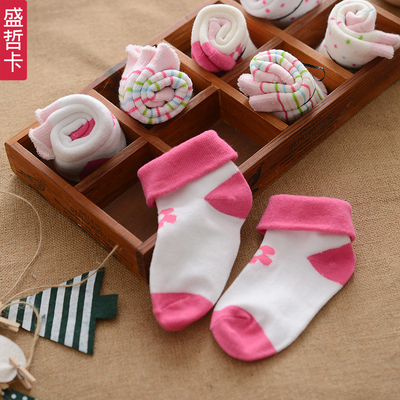婴儿袜子0-3-6-12个月女孩秋冬保暖公主宝宝袜子纯棉质1-2岁韩版