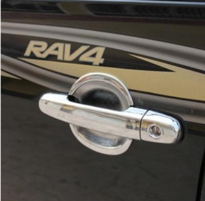 09-12款RAV4外拉手 RAV4车门拉手装饰亮条 RAV4后门碗贴五个装