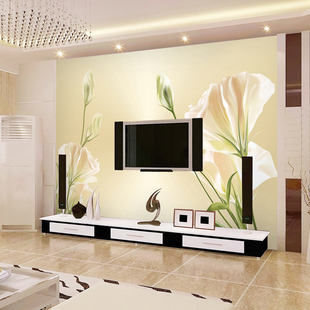 3d立体电视背景墙纸客厅卧室浪漫温馨牡丹花现代简约壁纸大型壁画
