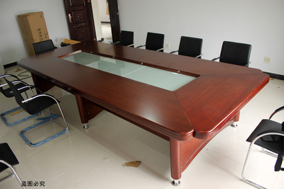 油漆木皮会议桌会客桌洽谈桌接待桌办公桌苏州金马办公家具可定做