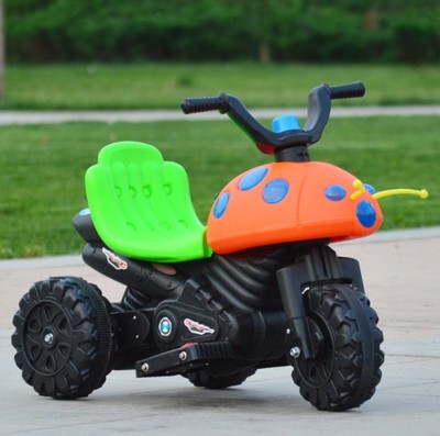 宝宝儿童电动车三轮车摩托车甲壳虫瓢虫可坐玩具童车生日礼品包邮