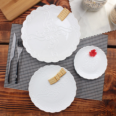 HYU陶瓷西餐盘欧式牛排盘子下午茶餐具客厅创意家用点心盘水果盘
