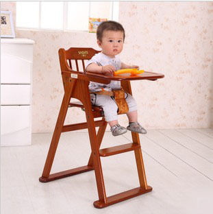 硕士实木可折叠免安装宝宝婴儿bb儿童餐椅1032吃饭椅新款餐盘可调