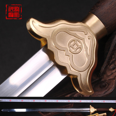 纯铜武术太极剑 神龙标准太极剑不锈钢厂家直销晨练剑软剑 未开刃