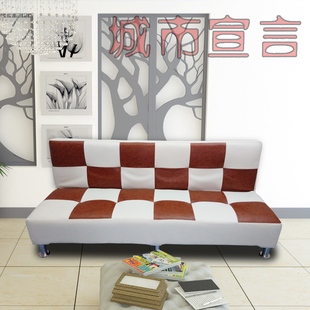 现代小户型单人双人三人皮艺多功能沙发床1.5米1.8米折叠沙发特价