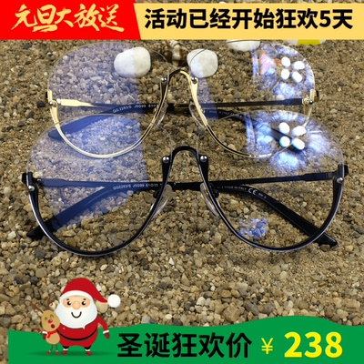 女时尚近视眼镜架金属隐形半框舒适GG2283男平光镜个性潮前卫眼镜