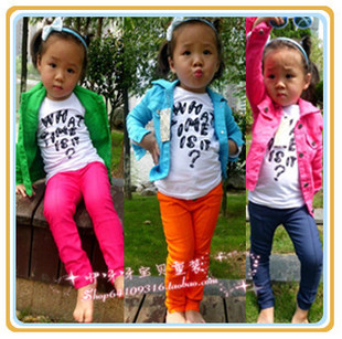 2016韩版秋装童装女童弹力牛仔外套夹克休闲上衣宝宝儿童外套