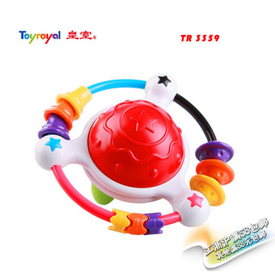 Toyroyal正品环保皇室玩具缤纷转转圈摇铃健身锻炼手指 TR3359