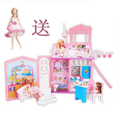 正品包邮乐吉儿甜甜屋芭比洋娃娃家套装大礼盒换装女孩玩具过家家