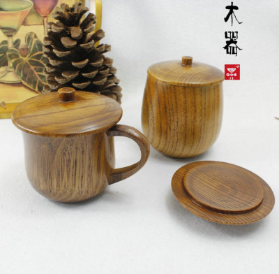 日式实木盖子 马克杯盖 万能盖 碗盖创意 可爱杯盖子茶缸盖烟缸盖