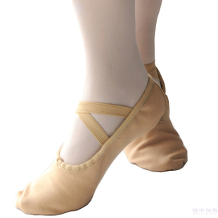 包邮 专业女北舞丹诗戈芭蕾舞鞋舞蹈鞋练功鞋猫爪鞋 帆布头软底鞋