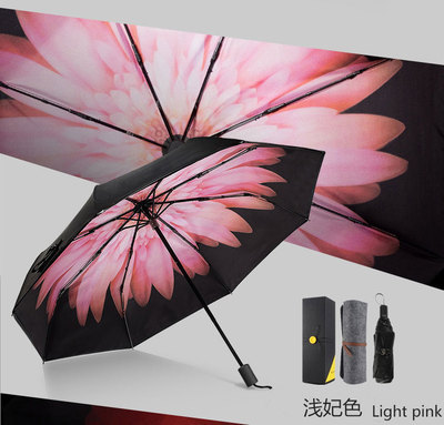 banana黑胶双层遮阳伞 女防晒太阳伞 创意小黑伞超轻折叠晴雨伞