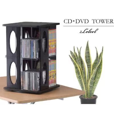 创意实木2层可旋转桌上CD架书架隔板置物架层架田园风日式家具