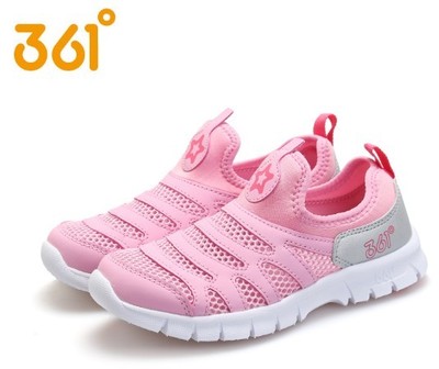 361度2015夏款女新款儿童透气网面大童361女童运动鞋K8521021