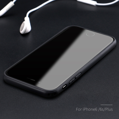 简约黑边框透明后盖iphone6plus手机壳苹果6s超薄硅胶软壳防摔男7