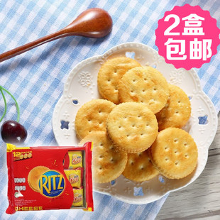 香港进口卡夫kraft RITZ 乐之柠檬芝士夹心饼干奶酪零食324g/12包