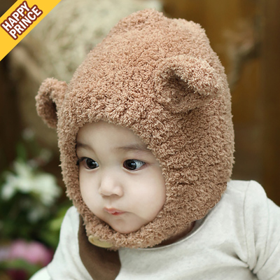 宝宝熊猫针织毛线帽韩版儿童套头帽秋冬婴儿男女童帽子保暖可爱