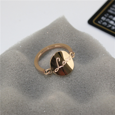 日韩版食指戒指女夸张大个性潮人彩金戒指镀18k玫瑰金时尚奢华