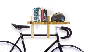 bookbike实木挂壁式自行车停车架 展示架 死飞 公路车停车架