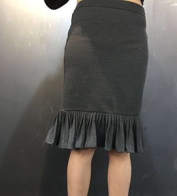 1988欧洲站2016秋季新款 BLACK 下摆折包裙