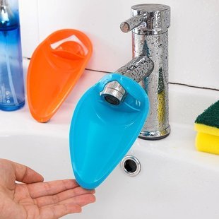 耐用高弹性硅胶厨房水龙头延伸厕所刷牙漱口导水槽洗手接长器出口