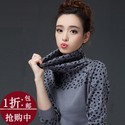 2015秋冬新款韩版女装高领羊绒衫长袖套头羊毛衫大码加厚打底毛衣