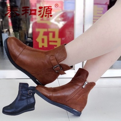 2015秋款泰和源老北京布鞋女靴子透气时尚短靴内增高单靴单鞋包邮
