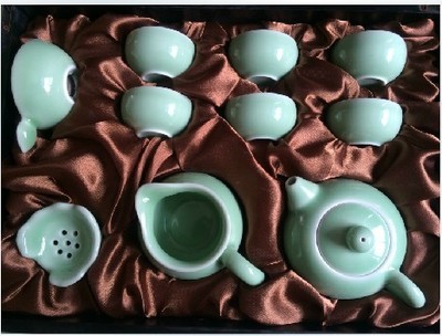 龙泉精品套装青瓷茶具