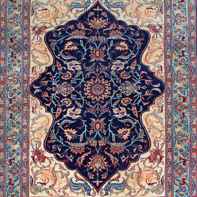 波斯地毯  纯羊毛手工打结编织地毯 伊朗进口地毯