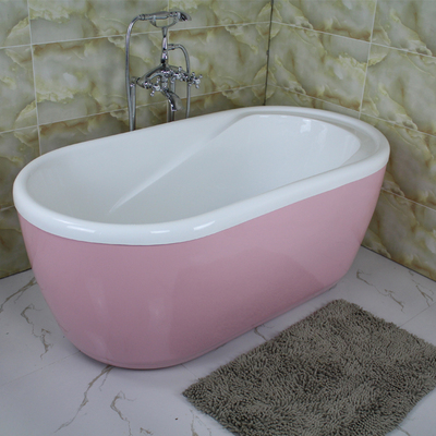 独立式迷你小户型浴缸 家用成人情侣亚克力日式贵妃浴缸1.2-1.7米
