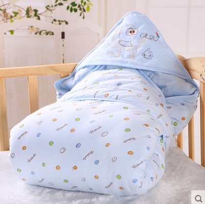 婴儿抱被新生儿春秋冬款包被纯棉加厚抱毯宝宝可脱胆冬季初生用品
