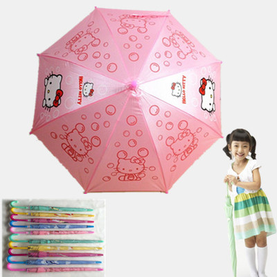 儿童雨伞长柄遮阳伞小学生半自动伞幼儿园宝宝卡通可爱公主伞