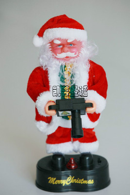 圣诞节用品节日用品音乐电动玩具----会照相的圣诞老人