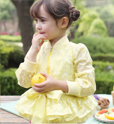 童装女童夏装  空调衫  外套  防晒服  蕾丝衫  上衣 韩国童装
