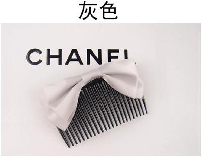 韩国发饰品 纯手工气质缎带蝴蝶结发梳插梳 头饰