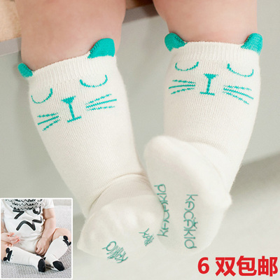 纯棉婴儿袜0-1-3岁男女宝宝中筒婴儿春夏薄新生儿可爱袜子