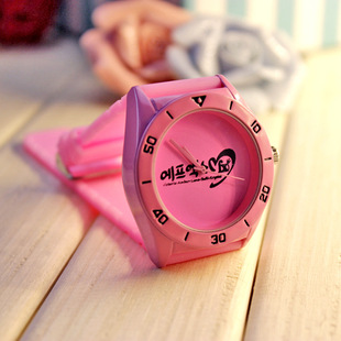 fx 组合同款手表 时尚粉色款 进口石英机芯手表 PU表带 z