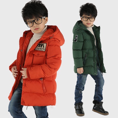 男童装冬季款15韩版加厚6中长款7大童8棉袄9儿童10岁保暖棉衣外套