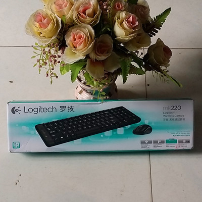 罗技/Logitech MK220 无线光电超薄游戏办公鼠标键盘套装正品包邮