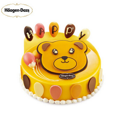 广州哈根达斯冰激凌蛋糕 送货上门同城雪糕生日蛋糕宝贝熊1.1千克