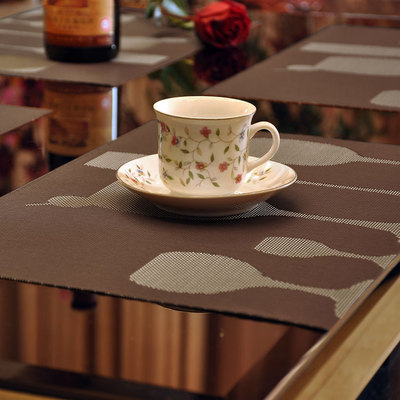 包邮2片装 宜家风格餐垫 西餐垫 隔热垫 PVC垫子咖啡酒杯垫多款式