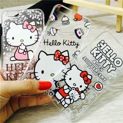 Hello Kitty 苹果puls手机壳透明款 超薄卡通4.7寸 iphone6保护套