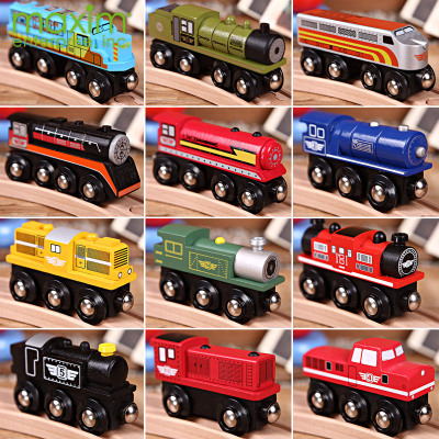 MAXIM 儿童托马斯小火车玩具宝宝滑行木质火车头轨道车玩具车