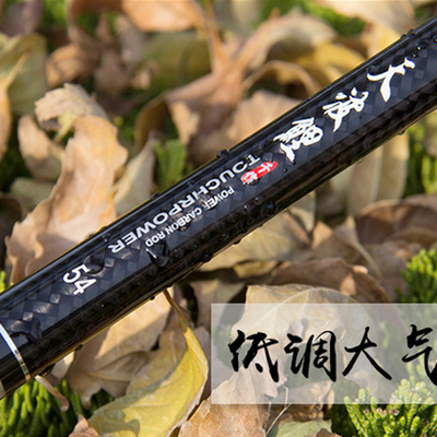 精品鱼竿日本进口碳素台钓竿超硬超轻28调5.4米手竿钓鱼竿黑棍