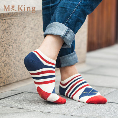 Ms．King夏季日系英伦风男士船袜子