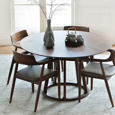 复古做旧榆木小圆桌椅组合酒吧咖啡圆形餐桌椅套件实木圆餐桌定制