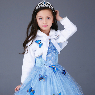 小发熊2015韩版女童礼服披肩法兰绒加绒坎肩花童披肩婚纱披肩厚