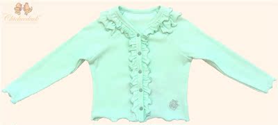 香港品牌2014春夏新款上衣 女童修身短款纯棉针织开衫空调衫