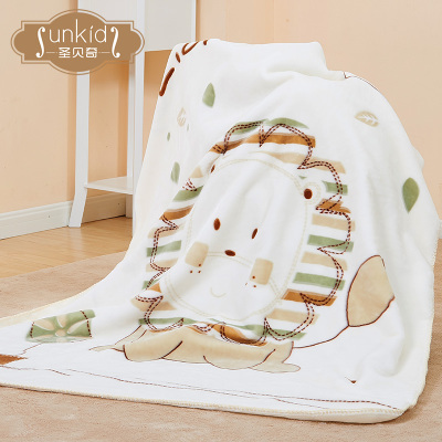 圣贝奇婴儿毛毯双层加厚云毯新生儿童宝宝抱毯子空调盖被秋冬礼盒