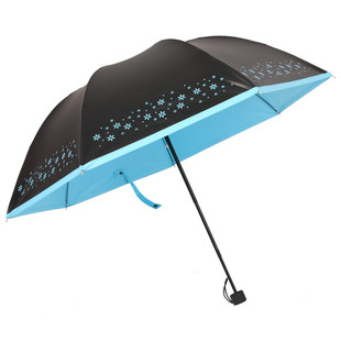 包邮创意韩国黑胶三折叠超强防晒紫外线太阳伞公主女士遮阳晴雨伞